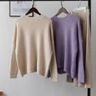 Long-sleeve Rib-knit Sweater