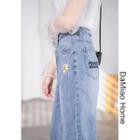 Daisy-embroidered Harem Jeans