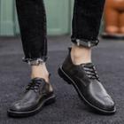 Lace-up Faux Leather Loafers
