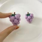 Fluffy Grape Ear Stud / Clip-on Earring