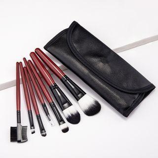 Set Of 7: Makeup Brush Set Of 7 - Makeup Brush - Brown - One Size