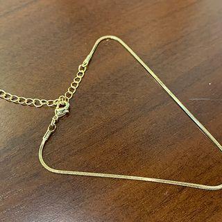 Adjustable Plain Anklet Gold - One Size