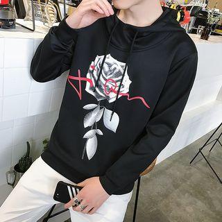Rose Print Hoodie