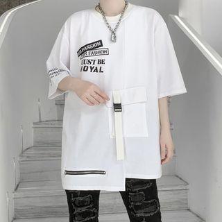 Printed Asymmetrical T-shirt