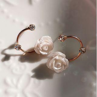 Rose Alloy Rhinestone Earring