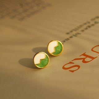 925 Sterling Silver Glaze Earring 1 Pair - As Shown In Figure - One Size