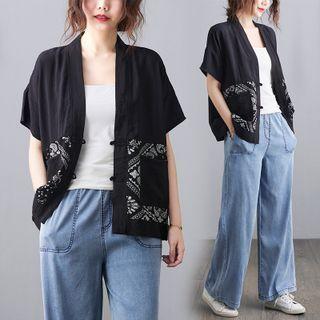 Short-sleeve Frog-button Jacket