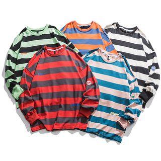 Color Block Striped Long Sleeve T-shirt