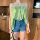 Floral Sleeveless Top + Hair Tie