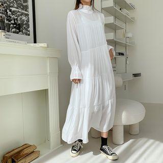 Frill-neck Tiered Dress