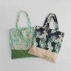 Tropical Foliage Linen Shopper Bag