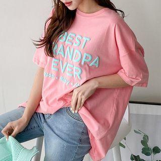 Embossed Letter Print T-shirt