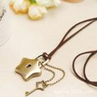 Star Lock & Key Necklace