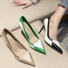 Two-tone Stiletto-heel Pumps