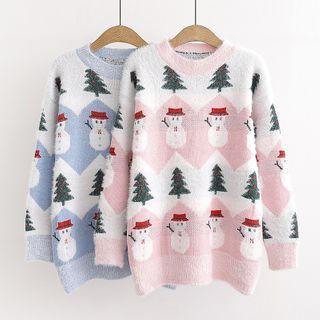 Cartoon Snowman Sweater