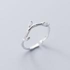 Bamboo Sterling Silver Open Ring Ring - S925 Silver - Silver - One Size