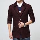 Double-breasted Woolen Lapel Jacket