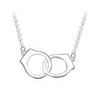 Simple Handcuff Necklace Silver - One Size