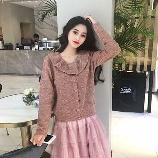 Plain Ruffle Cardigan