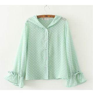 Dotted Hooded Light Jacket