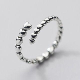 Heart Sterling Silver Open Ring S925 Silver Ring - Silver - One Size