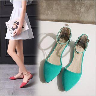Ankle Strap Dorsay Flats