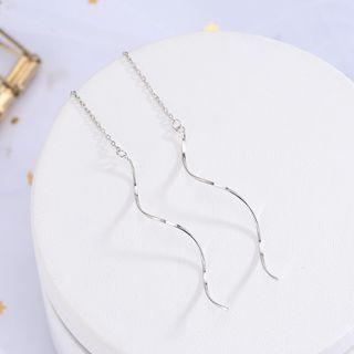 Sterling Silver Threader Earring 1 Pair - Threader Earring - Silver - One Size