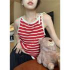 Striped Tank Top Red - One Size