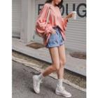 Balloon-sleeve Pastel-color Oversized Pullover