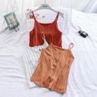 Striped Button Camisole Top
