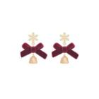Snowflake Bell Bow Dangle Earring