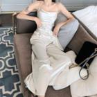 Halter-neck Silky Wide Leg Jumpsuit
