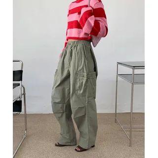 Waistband Baggy Cargo Pants