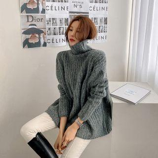 Turtleneck Oversize Woolen Sweater