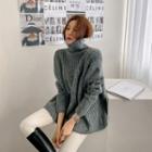 Turtleneck Oversize Woolen Sweater