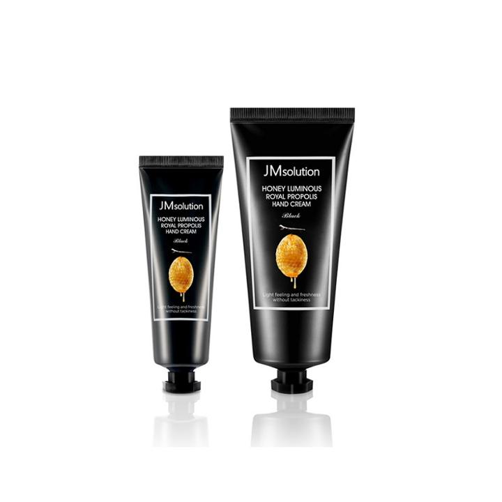 Jmsolution - Honey Luminous Royal Propolis Hand Cream Black Set: 100ml + 50ml 2 Pcs