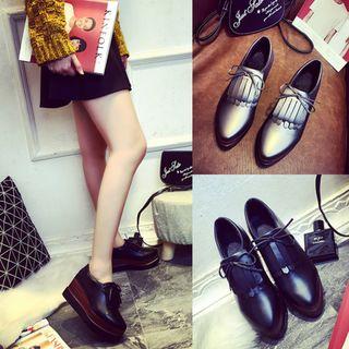 Tassel Wedge Loafers