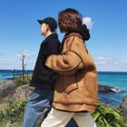 Couple Matching Fleece-lined Button Jacket