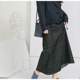 Maxi A-line Denim Skirt