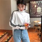 Long-sleeve Lettering Turtleneck T-shirt