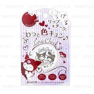 Rosette - My Melody & Kuromi Lip & Cheek (grow Cherry) (deep Red) 4g