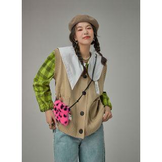 [no One Else] Button-up Knit Vest