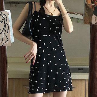 Floral Strappy A-line Dress Daisy - One Size