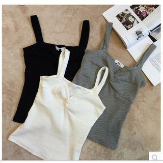 Knotted Ribbed Camisole Top