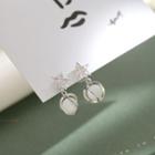 925 Sterling Silver Beaded Drop Star Earrings Earring - One Size