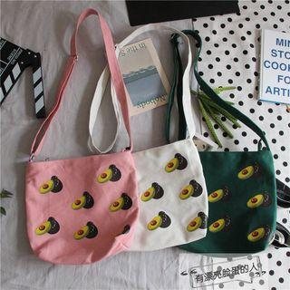 Fruit Print Crossbody Shopper Bag