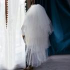 Beaded Wedding Veil 1pc - White - One Size