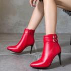 High-heel Pointy Short Boots