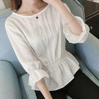 3/4-sleeve Peplum Top