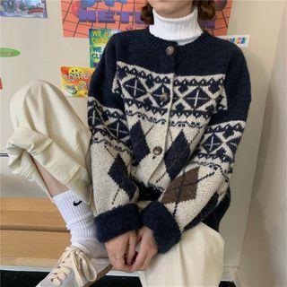 Jacquard Knit Cardigan